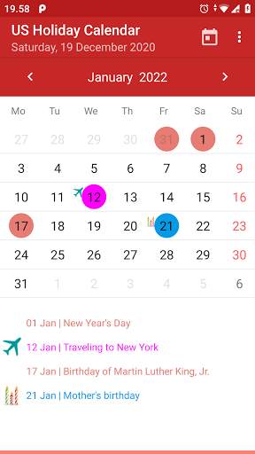 US Holiday Calendar скриншот 5