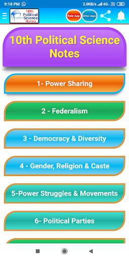 10th Political Science Notes (Social Science) screenshot 1