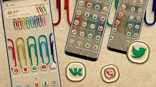 Binder Clips Launcher Theme screenshot 1