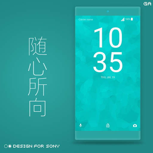 GALAXY XPERIA Theme | JUST CYAN 🎨тема SONY Xperia screenshot 4