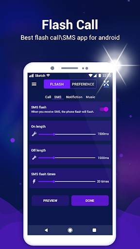 Flash call-flashlight screenshot 1
