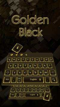 Cool Gloden Black Keyboard screenshot 2