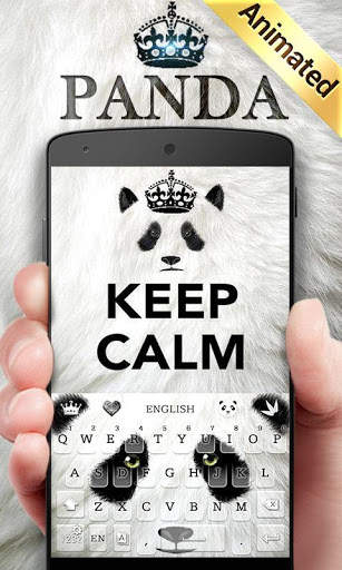 Panda GO Keyboard Animated Theme 1 تصوير الشاشة