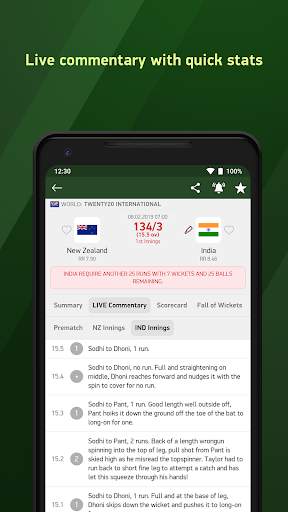 Cricket 24 - live scores screenshot 3