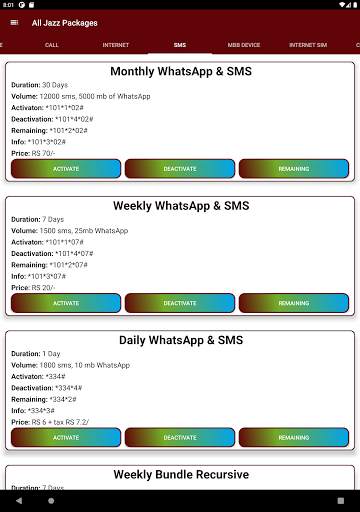 Jazz Warid Packages 2021 | Jazz Warid Packages New screenshot 12
