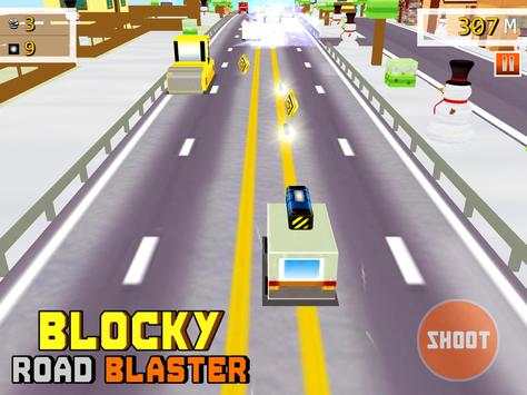 Blocky Road Blaster - Gun Race screenshot 6