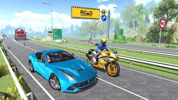 Real Bike Attack Racing Highway Stunt Rider 2018 screenshot 9