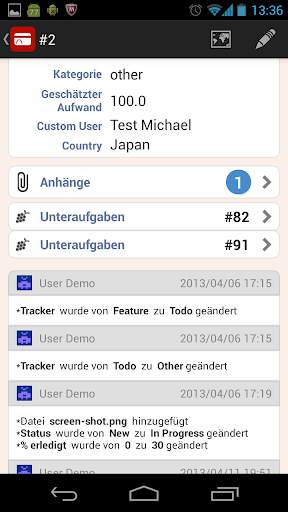 RedminePM - Redmine Client-App screenshot 3