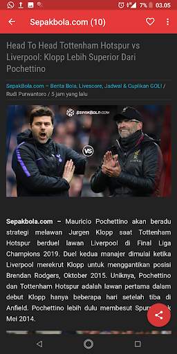 Kabar Sepak Bola Terkini screenshot 6