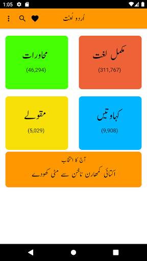 Offline Urdu Dictionary, Audio & Citation screenshot 1