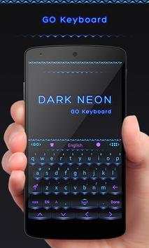 Dark Neon GO Keyboard Theme screenshot 1