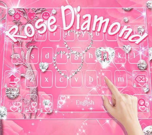 Rose diamond keyboard theme screenshot 3