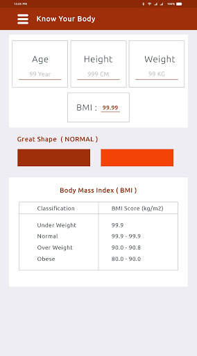 Body Mass Index Calculator screenshot 2