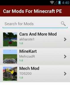 Car Mods For Minecraft PE screenshot 2