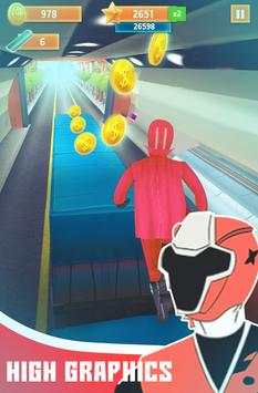 Subway Ninja Rangers Runner screenshot 1