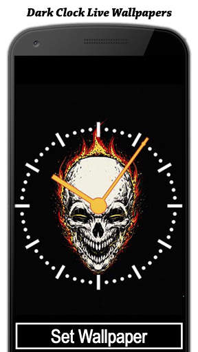 Dark Clock On Screen Live Wallpapers screenshot 1