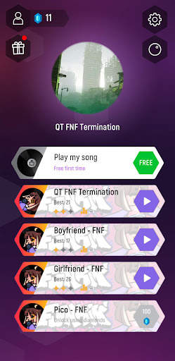 QT FNF Termination Funny Music Tiles screenshot 1