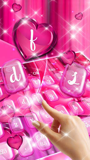 Keyboard Glittering Pink Love screenshot 2