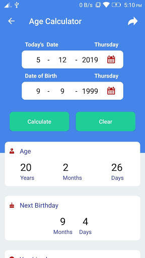Age Calculator By Date Of Birth(date calculator) 1 تصوير الشاشة