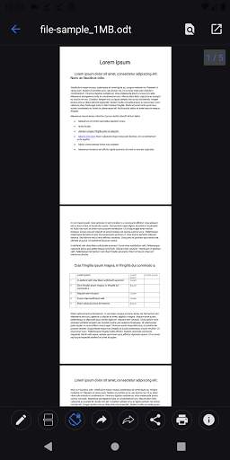 오픈 오피스 뷰어 - ODT, ODS, ODP, PDF screenshot 3