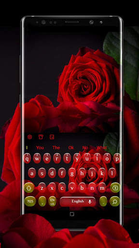 Romantic Red Rose Keyboard screenshot 2