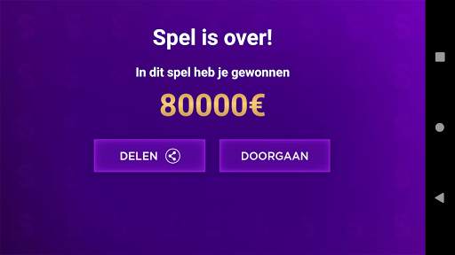 Miljonair quizspel screenshot 3
