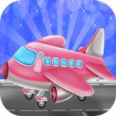 airplane cleanup game kids logo