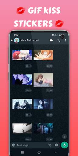 Animated Kiss Stickers for WhatsApp - WAStickerApp screenshot 2