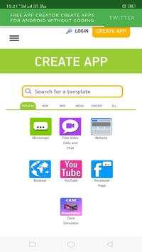 FREE App Creator Create Apps for Android screenshot 1