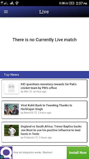 Cricket Info - watch online cricket screenshot 2