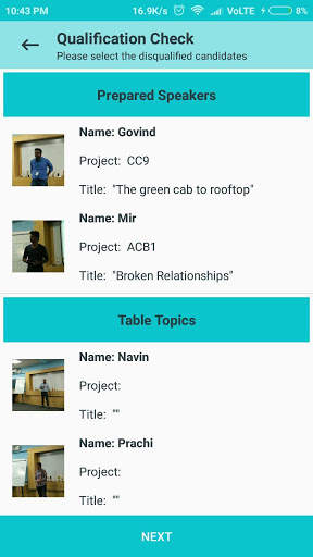 Voting app TM screenshot 2