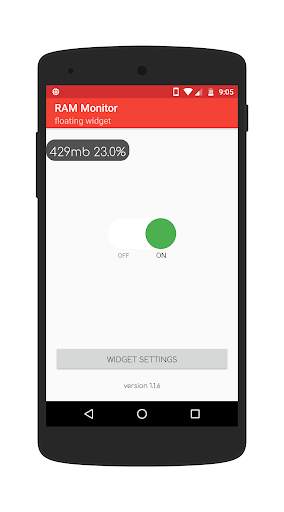 RAM Monitor - Floating Widget स्क्रीनशॉट 1