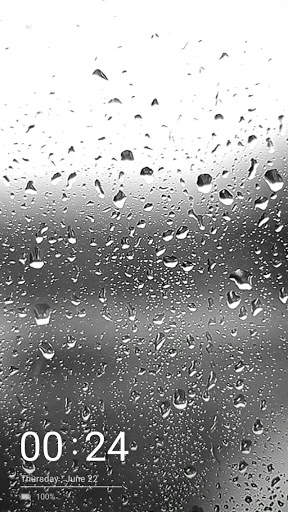 Raindrops Live Wallpaper Lock Screen 1 تصوير الشاشة