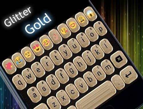 Glitter Gold Emoji Keyboard screenshot 5