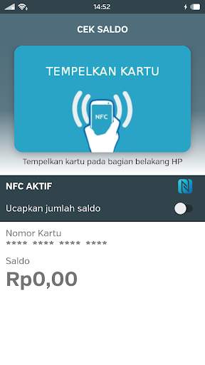 Cek Saldo Kartu Uang Elektronik स्क्रीनशॉट 1