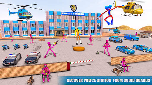 Poppy Rope Hero Stickman Games screenshot 2