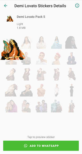 Demi Lovato Stickers App for WhatsApp screenshot 6