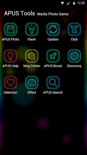 Neon Color APUS Launcher theme screenshot 3
