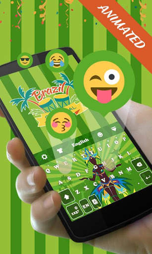 Brazil Carnival GO Keyboard Animated Theme screenshot 4