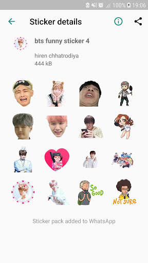 WAStickerApps -BTS kpop Stickers for Whatsapp screenshot 7