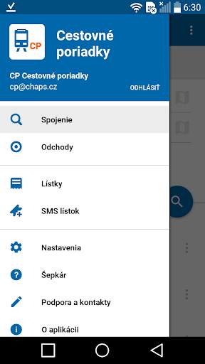 Cestovné poriadky CP screenshot 1