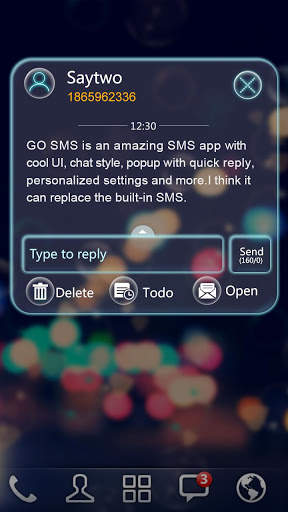 GO SMS COLOR BUBBLE THEME скриншот 4