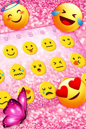 Glitter Butterfly Keyboard screenshot 2