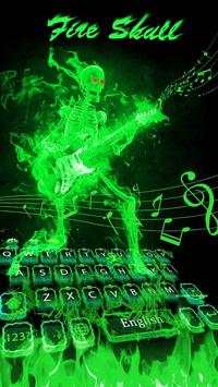 Green Fire Skull Keyboard screenshot 1