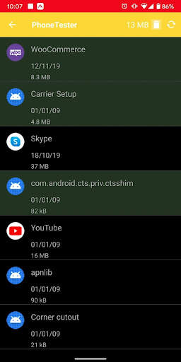 Phone Tester, Apk extractor, bulk uninstaller screenshot 5