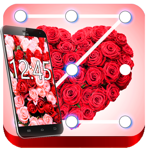 Red Rose Diamond Lock Screen Pattern &amp; Passcode icon