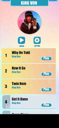 King Von Music Tiles Game screenshot 1