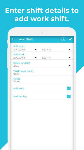 Work Shift Log - Working Time Tracker screenshot 3