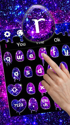 Galaxy Liquid Drop Keyboard Theme screenshot 2