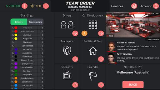 Team Order: Rennsport-Manager (Strategiespiel) screenshot 4